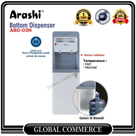 Arashi ABD03N Dispenser Air Elektrik Galon Bawah ABD 03N Lazada Indonesia