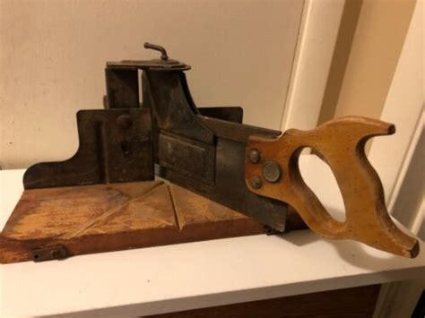 Vintage Stanley No 116 Metal Frame Miter Box W Saw Antique Price