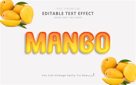 Effet Texte Mangue PSD 28 000 modèles PSD gratuits de haute qualité à