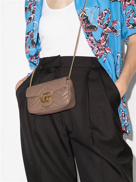 Gucci Super Mini Gg Marmont Shoulder Bag Farfetch Gucci Super Mini