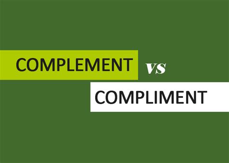 complement  compliment