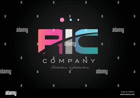 Ric R I C Three 3 Letter Logo Combination Alphabet Vector Creative