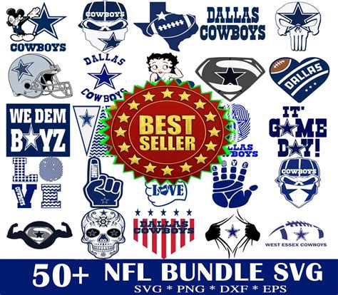 50 Dallas Cowboys Svg Bundle Nfl Svg Football Svg Inspire Uplift