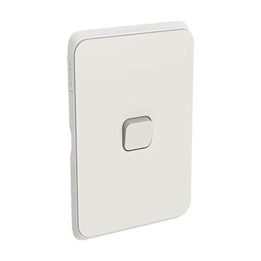 Vivid White Clipsal Iconic Switch Plate Skin 1 Gang Horizontal