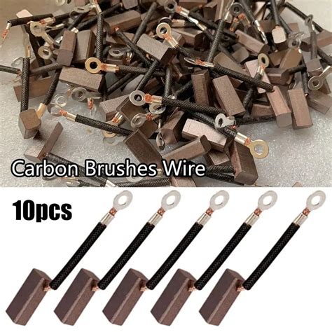 10pcs Dc Motor Agricultural Motor Carbon Brushes Wire Leads Generator Generic Electric