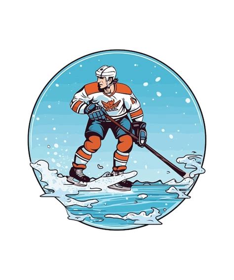 Ilustración de camiseta de hockey sobre hielo diseño de vector de