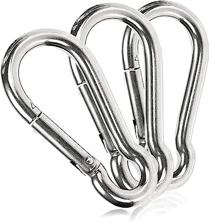 Four X Karabiner Klein Premium Karabinerhaken Aus