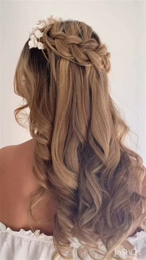 Hoco Hair Hoco Hair Ideas [video] Peinados Novia Pelo Largo