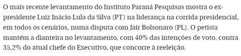 Correio Braziliense Cita Pesquisa Realizada Pela Paran Pesquisas