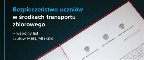 Bezpieczeństwo uczniów w środkach transportu zbiorowego wspólny list