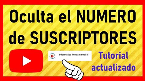 Como OCULTAR La CANTIDAD DE SUSCRIPTORES En YouTube YouTube