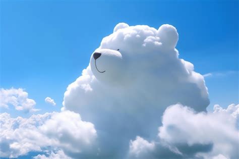 Premium Ai Image A Bear In A Cloud