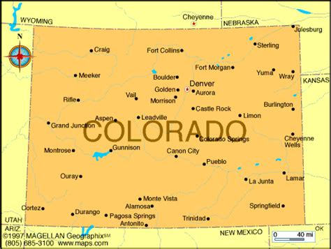 Colorado Map | Infoplease