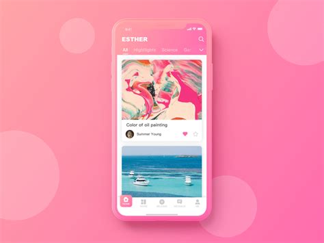 pink ui design by HOLOBABY on Dribbble