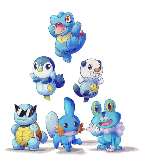 Water Starters 2016 By Kikulina On Deviantart