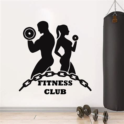 Fitness Decor Art Quotes Gym Stickers Fitness Wall Art Ts Etsy