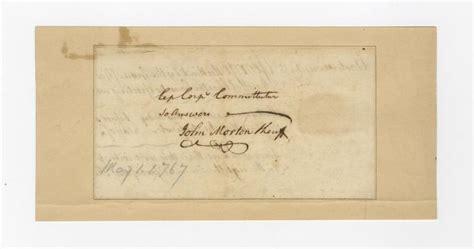 Lot John Morton Signer Of Declaration Of Independence Endorses An