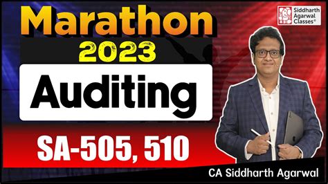 Audit Marathon 9 SA 505 510 Inter Final CA Siddharth Agarwal