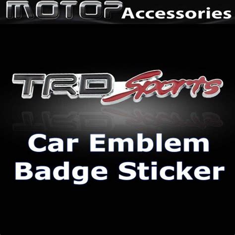 Purchase 3D Metal TRD Sport Logo Racing Front Badge Emblem Sticker