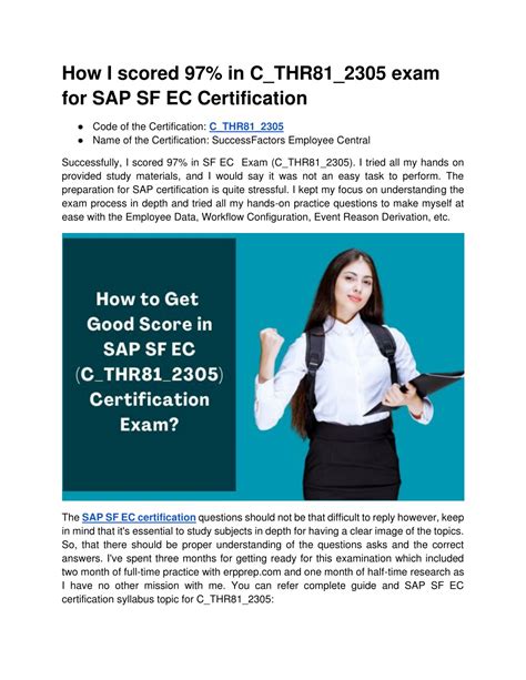 Ppt C Thr Success Story And How To Crack Exam On Sap