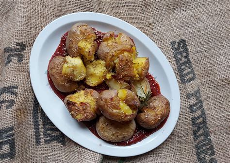 Patatas Aplastadas Al Horno Crujientes Y Deliciosas