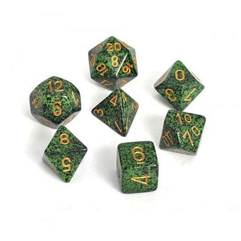 Chessex 7 Set Polyhedral Dice Speckled Golden Recon Chx25335 1 Unit Dungeons And Dragons Dice