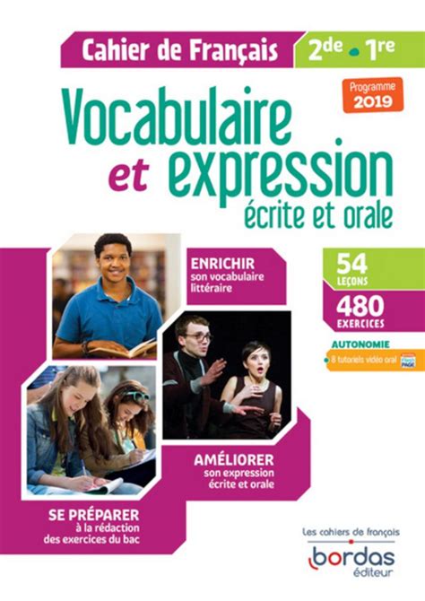 Vocabulaire Et Expression Crite Et Orale De Re Cahier D Exercices