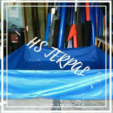 Jual Kolam Kotak Ikan Ukuran 2x2x1m Terpal Terpaulin Orchid Semi Karet