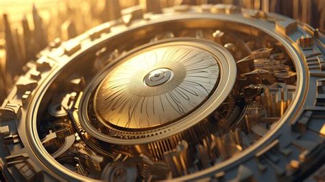 Premium AI Image | Golden clock close up view wallpaper