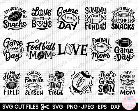 Football Mom Svg Bundle Cricut Cut Files for Shirts Commercial Use ...