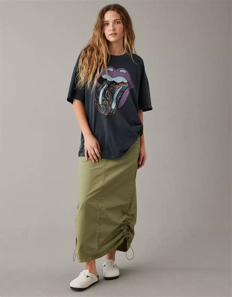 Ae Oversized Rolling Stones Graphic Tee