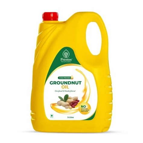 5 L Preston Cold Pressed Groundnut Oil At Rs 1050can Cold Pressed