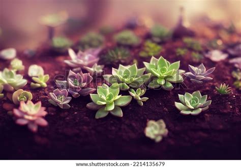 Succulent Plant Desktop Background Wallpaper 3d Stock Illustration ...