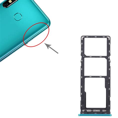 Sim Card Tray Sim Card Tray Micro Sd Card Tray For Tecno Spark Power 2 Lc8 Green