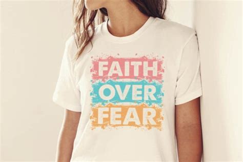 Faith Over Fear Christian T Shirt Design Graphic By Db T Shirt Design · Creative Fabrica