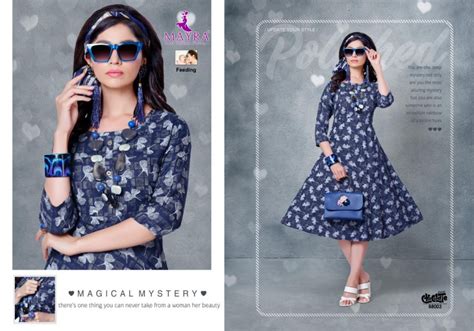 Mayra Chocolate Vol Designer Kurti Collection This Catalog Fabric Is