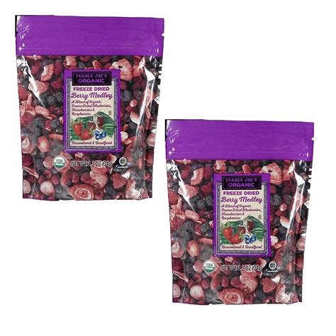 Pack Of Trader Joes Organic Freeze Dried Berry Medley Oz A