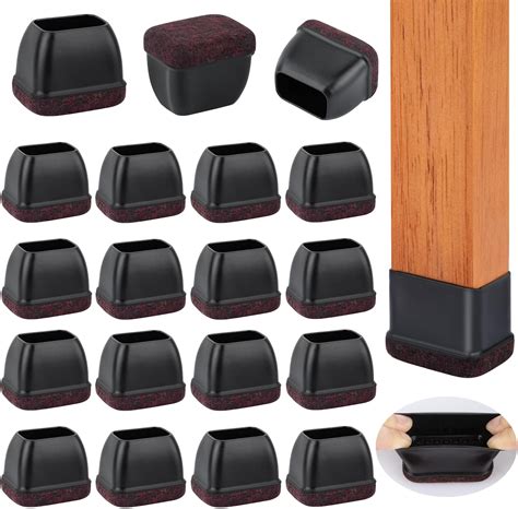 pcs rectangle chair leg floor protectors silicone chair leg