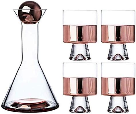 Ousika Whiskey Dekanter Set Stilvolles Glas Gin Whisky Dekanter Und