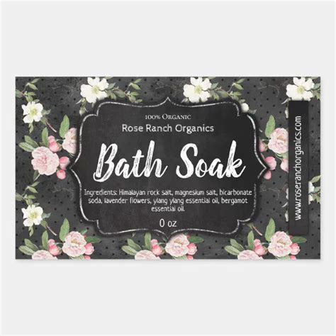 Customizable Bath Soak Label Handmade Business Zazzle