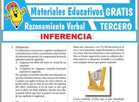 Actividades Sobre La Inferencia Para Tercer Grado De Secundaria