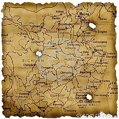 Ancient China Map Royalty Free Stock Photo - Image: 6411365