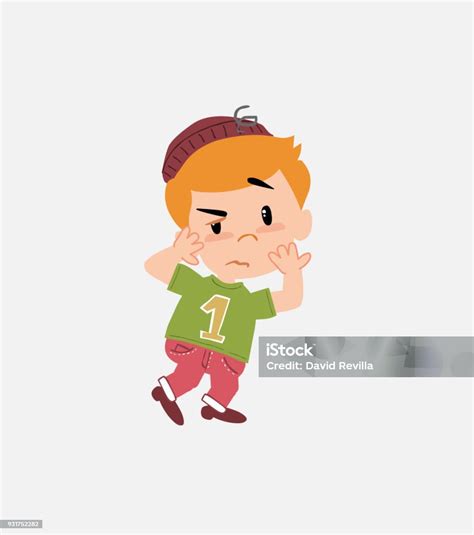 White Boy In Jeans Something Sick And Dizzy Stock Illustration