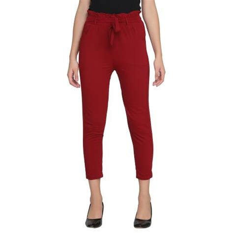 Buy Buynewtrend Toko Lycra Maroon Slim Fit Trouser Pant Online At Best Prices In India Jiomart