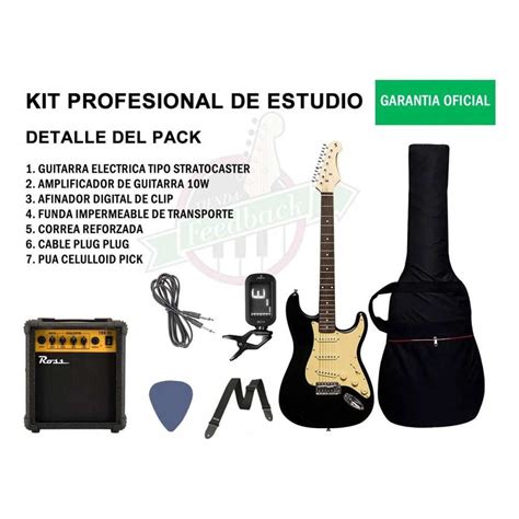 Pack Guitarra Electrica Stratocaster Amplificador Stagg Pro Packses Bk