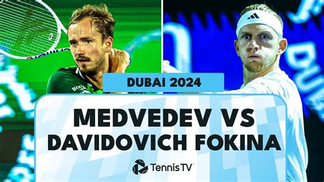 Daniil Medvedev Vs Alejandro Davidovich Fokina Match Highlights Dubai