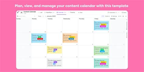 Free Content Calendar Templates In Excel Sheets Clickup