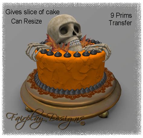 Second Life Marketplace ~horror Skull Halloween Cake~