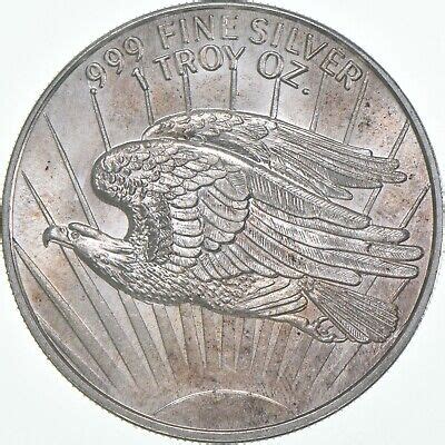 VINTAGE Saint Gaudens Pattern 999 Fine Silver 1 Troy Oz Round 941 EBay