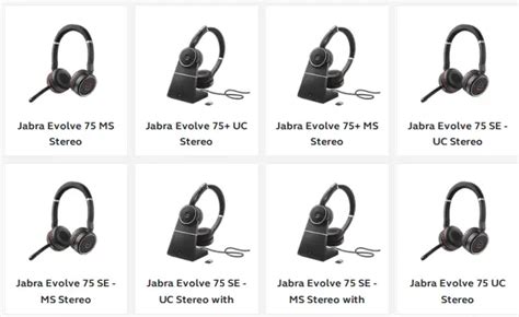 Jabra Evolve 75 Ms Stereo Wireless Headset Instructions